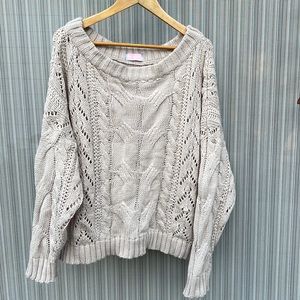Cable knit sweater